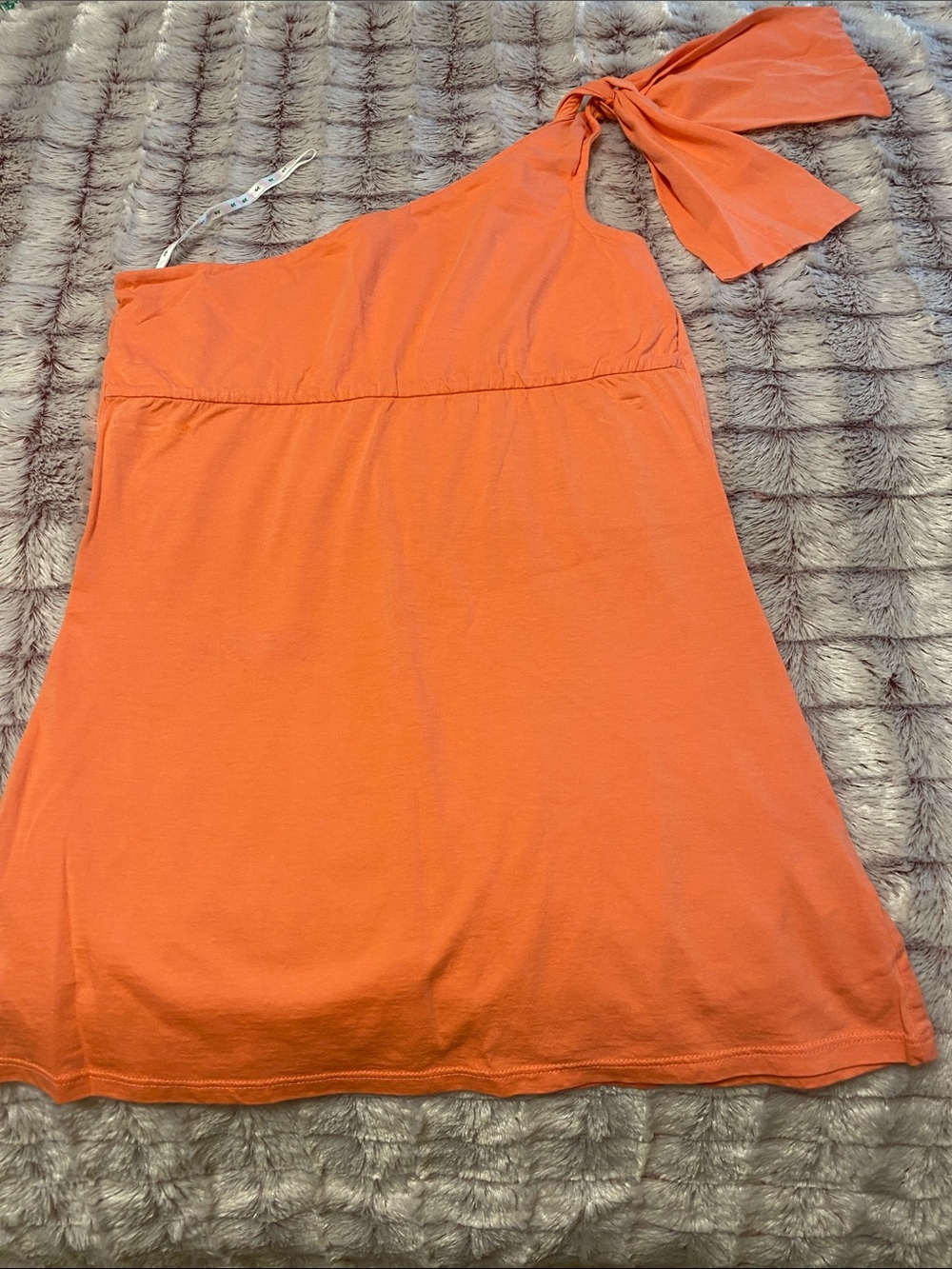 Lilly Pulitzer One-Shoulder Tie-Shoulder Dress in Bright Orange